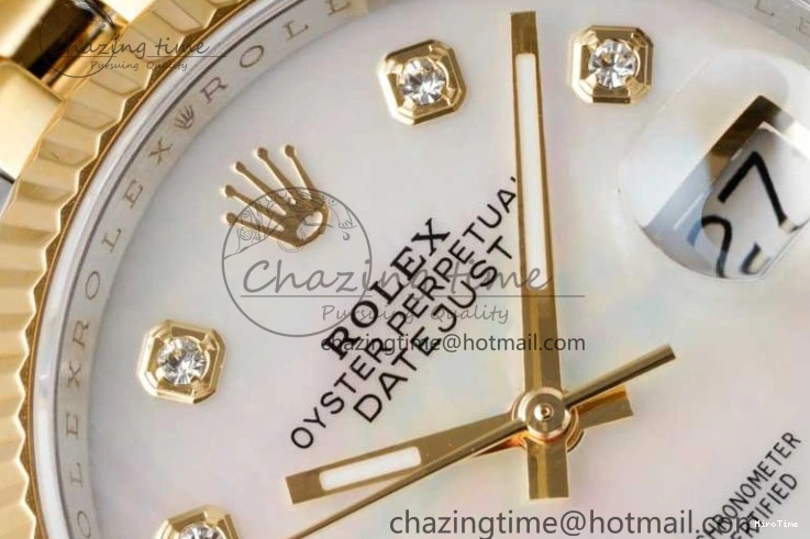 MiroTime 0311 GoodFit DateJust 36 SS YG DIWF 1:1 Best Edition 904L Steel White MOP Diamonds Dial on Jubilee Bracelet SA 2324